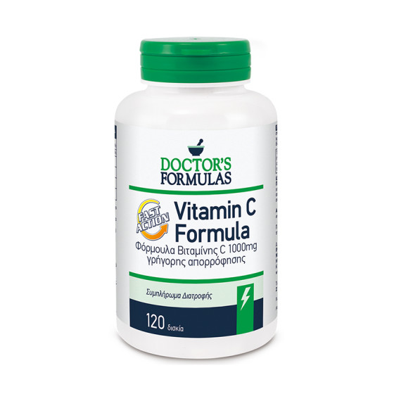 Doctor's Formulas Vitamin C - Φόρμουλα Βιταμίνης C  Γρήγορης Απορρόφησης 1000 Mg 120 Δισκία